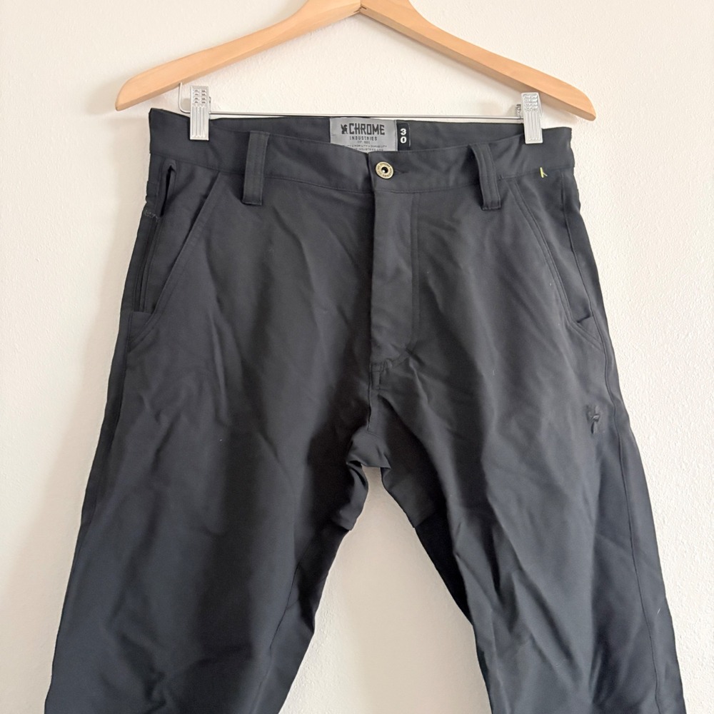 Chrome Industries Brannan Cycling Pants Mens 30 Black Water Resistant Stretch